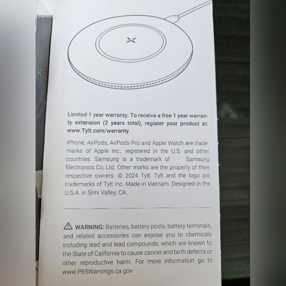 Tylt 2 pack shield qi wireless charging pads